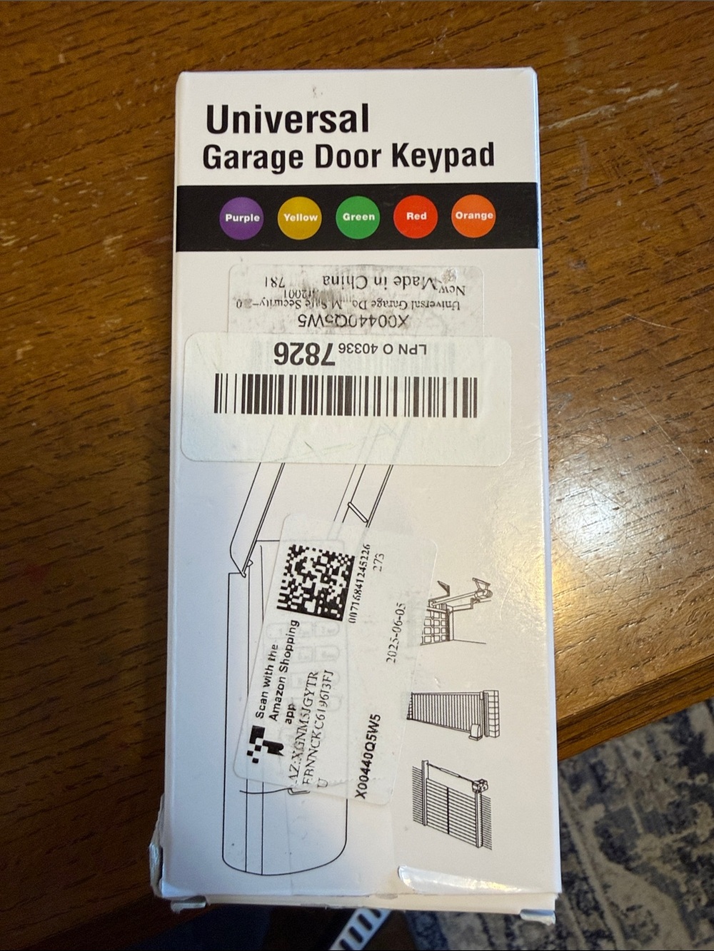 Universal Garage Door Keypad - White